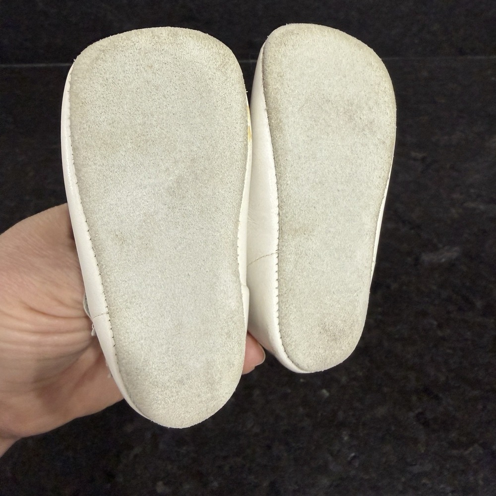 Mrs Days Ideal Baby Shoes Vintage 1960's T-Strap White Size 0 With Original Box - Picture 10 of 16